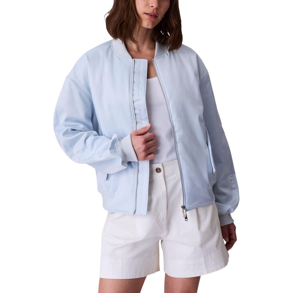 Blauer Bomber aus recyceltem Polyester