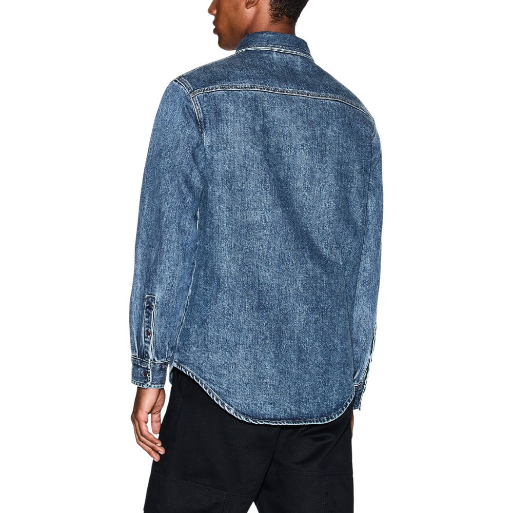 Camicia in denim blu