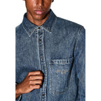 Camicia in denim blu