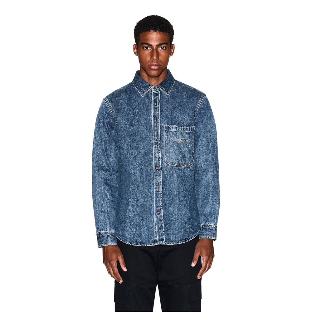 Camicia in denim blu