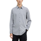 Camicia Elegante in Cotone Nera e Bianca
