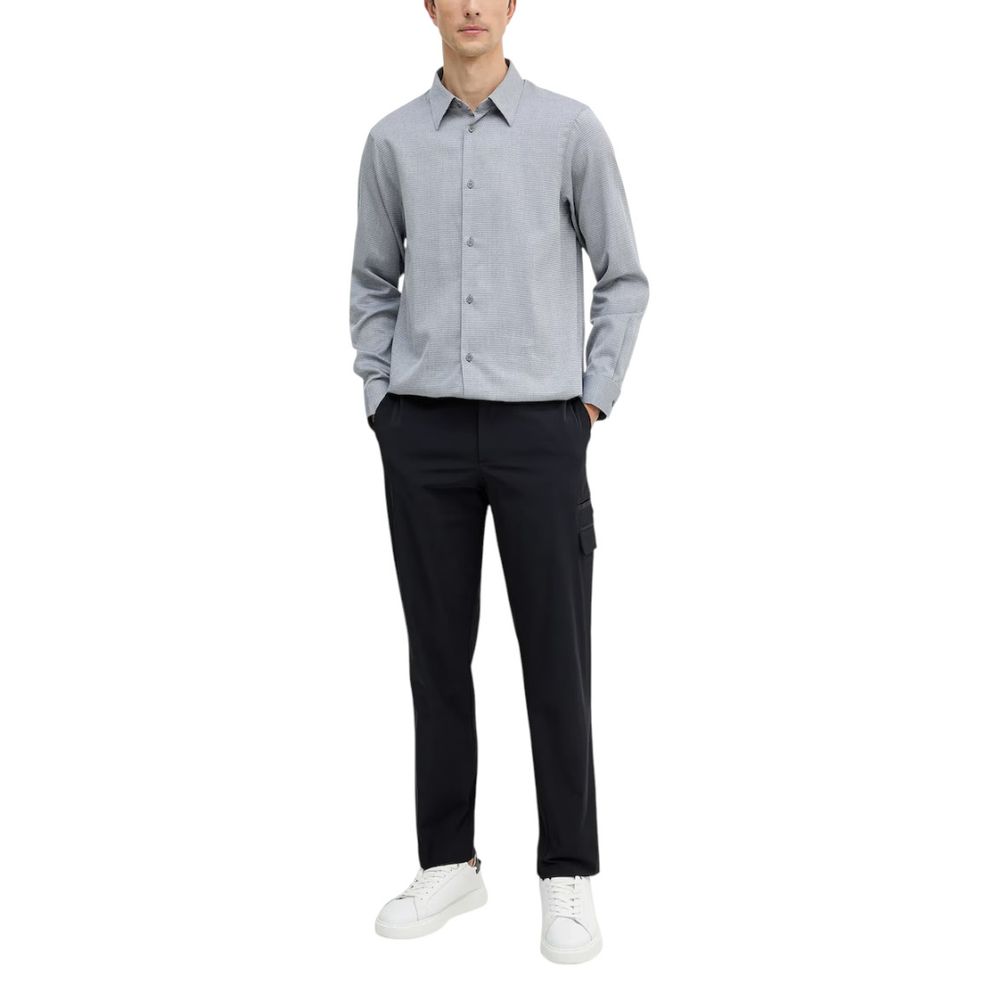 Camicia Elegante in Cotone Nera e Bianca