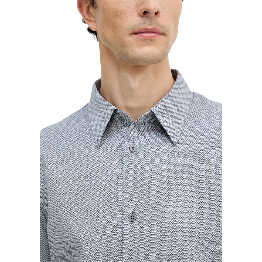 Camicia Elegante in Cotone Nera e Bianca