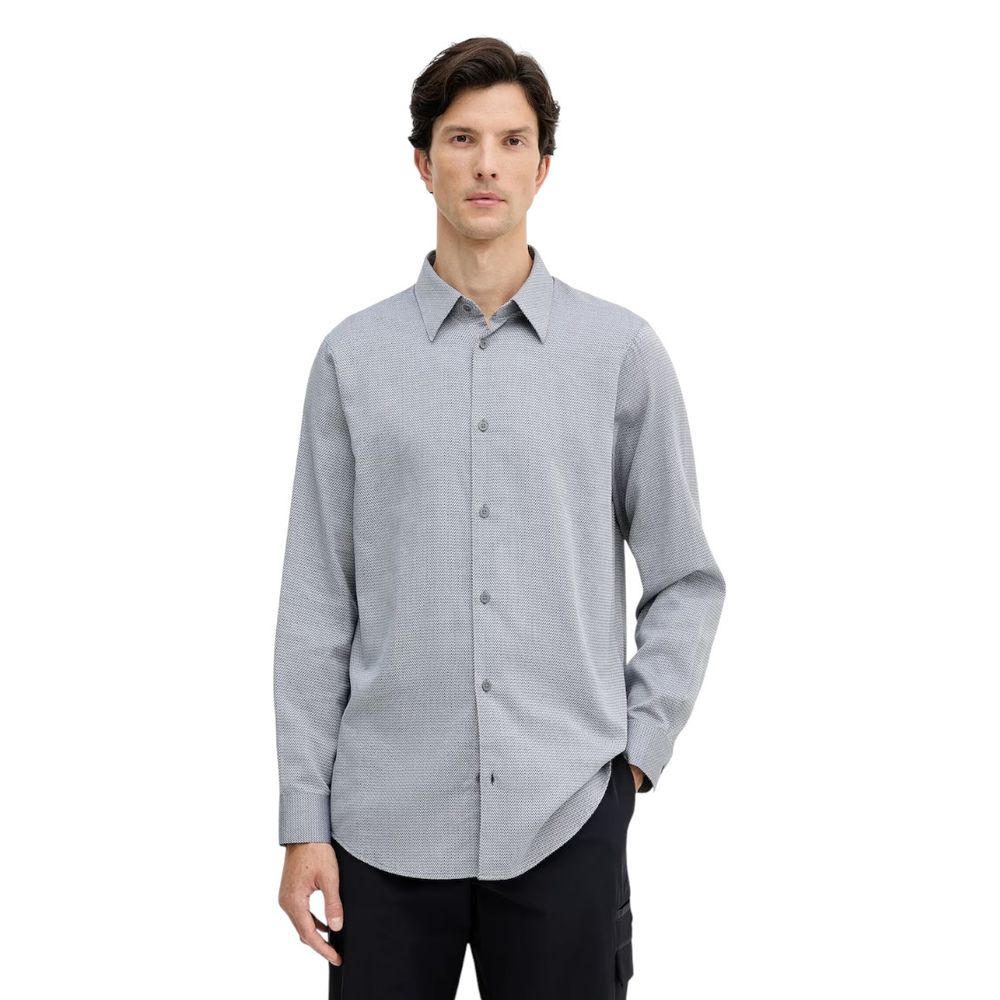 Camicia Elegante in Cotone Nera e Bianca