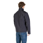 Giacca intera in poliestere blu