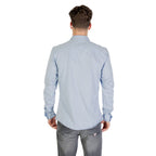 Blue Cotton Dress Shirt