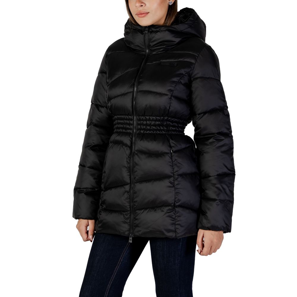 Bomber jacket in black polyamide