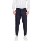 Blue Viscose Dress Pants