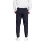 Blue Viscose Dress Pants