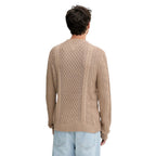 Beiges Sweatshirt aus recycelter Baumwolle