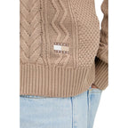 Beiges Sweatshirt aus recycelter Baumwolle