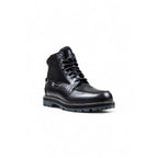 Black Leather Lace-Up Boots