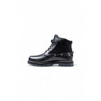 Black Leather Lace-Up Boots