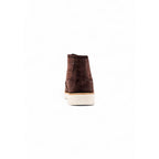Brown Leather Lace-Up Boots