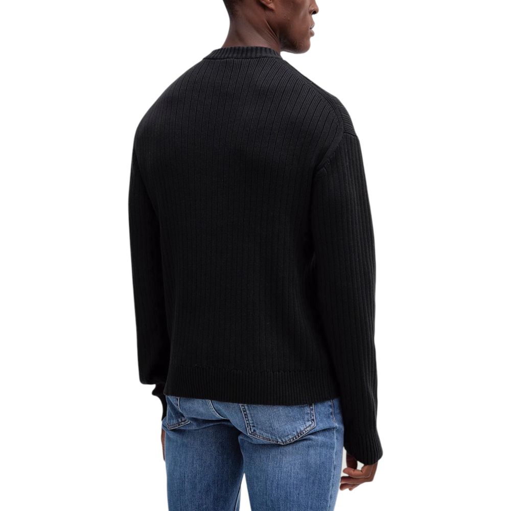 Schwarzes Baumwoll-Sweatshirt