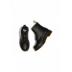 Black Leather Lace-Up Boots