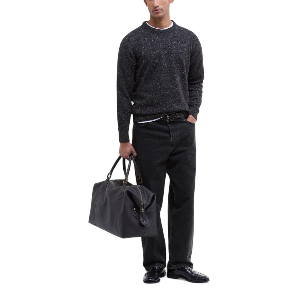 Schwarzes Sweatshirt aus Wolle