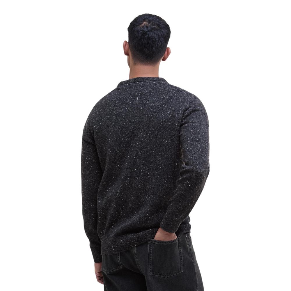 Schwarzes Sweatshirt aus Wolle