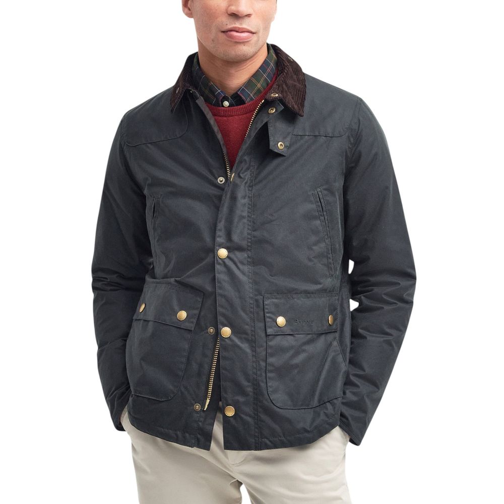 Graue Baumwoll-Shell-Jacke