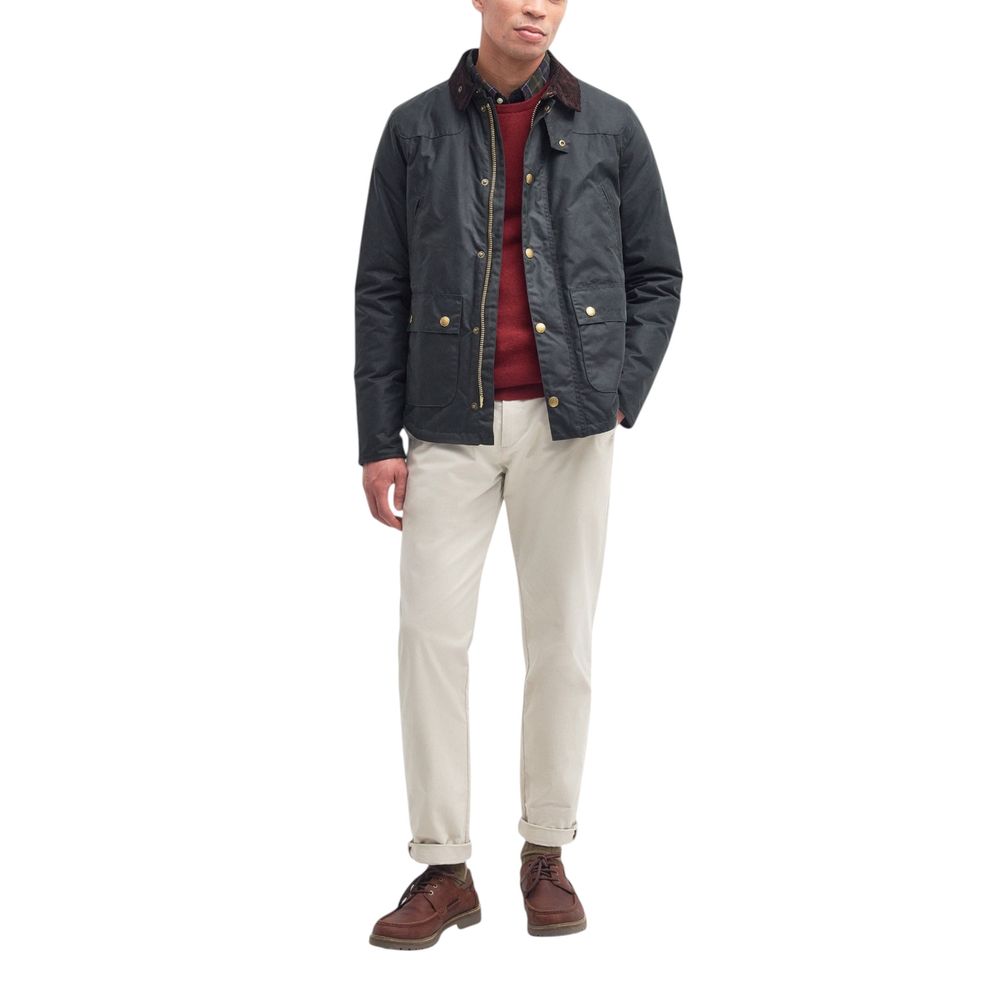 Graue Baumwoll-Shell-Jacke
