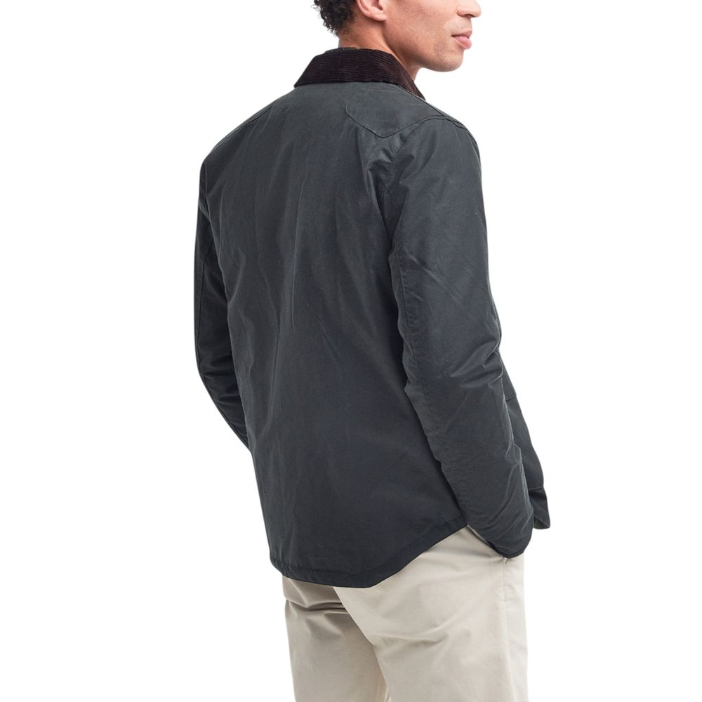 Graue Baumwoll-Shell-Jacke