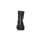 Black Leather Lace-Up Boots