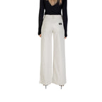 Beige Cotton Casual Pants