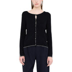 Schwarzer Strickcardigan