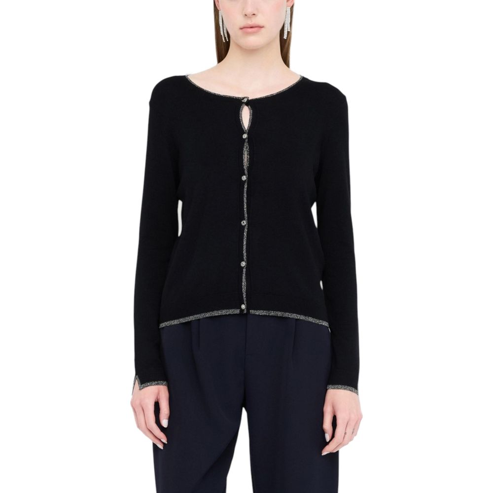 Schwarzer Strickcardigan