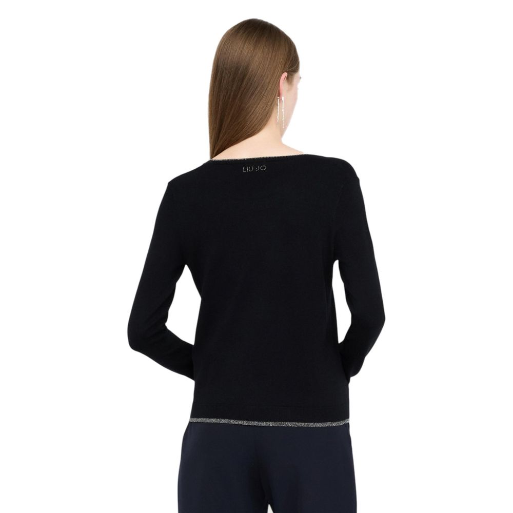 Schwarzer Strickcardigan