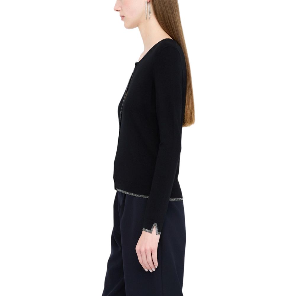 Schwarzer Strickcardigan