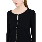 Schwarzer Strickcardigan