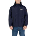 Blaue Polyamid-Shelljacke