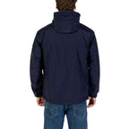 Blaue Polyamid-Shelljacke