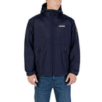 Blaue Polyamid-Shelljacke