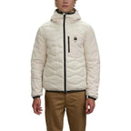 Weiße Polyamid-Shell-Jacke