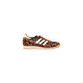Braune Kunstleder-Sneaker