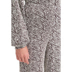 Brown Polyester Casual Pants