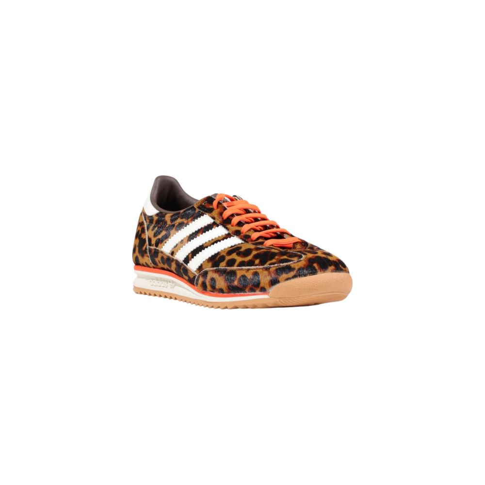Braune Kunstleder-Sneaker