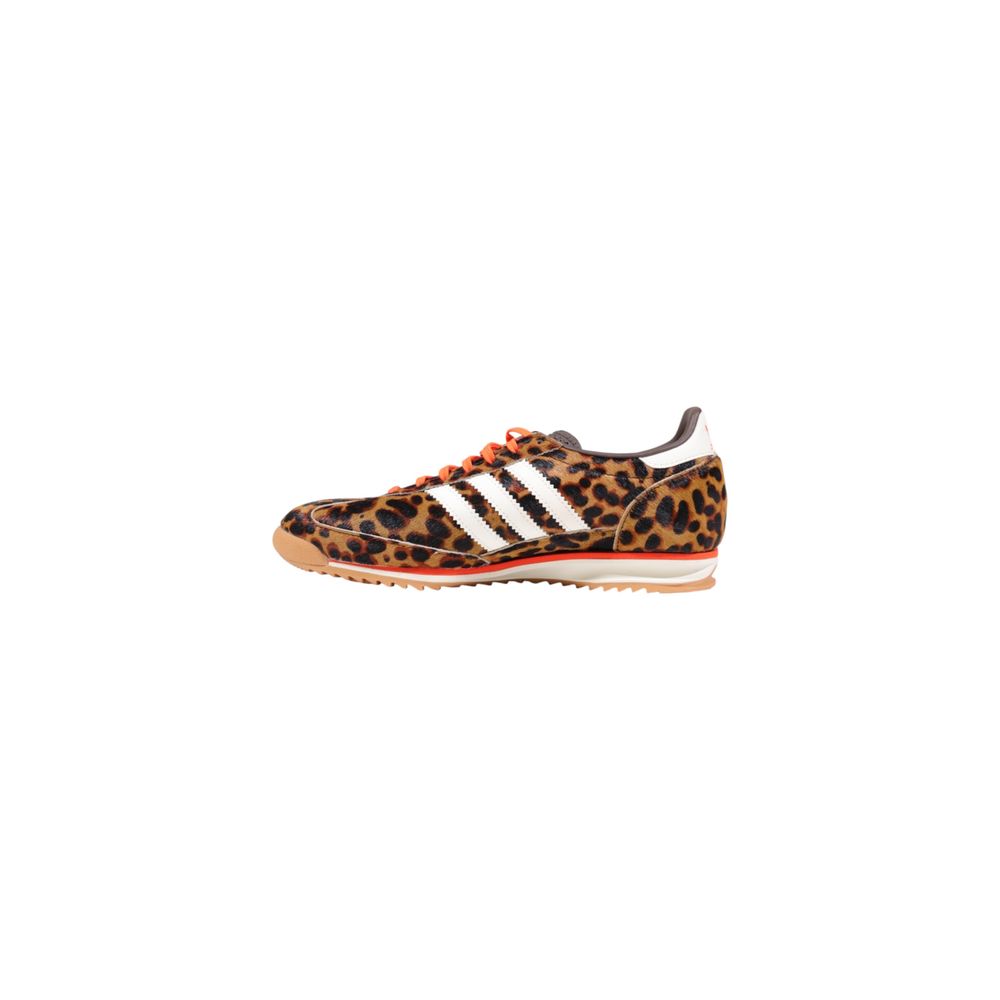 Braune Kunstleder-Sneaker