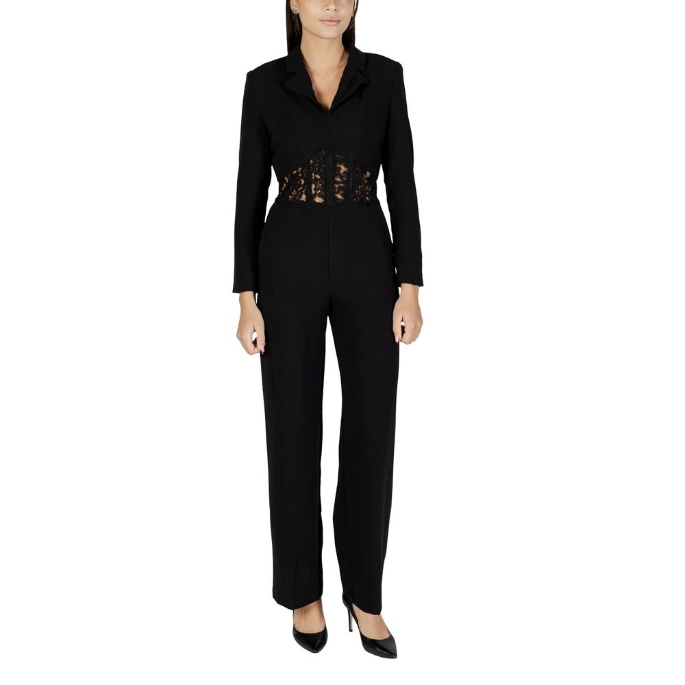Schwarze Polyester-Strampler