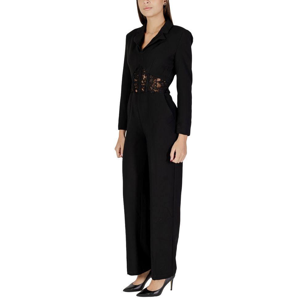 Schwarze Polyester-Strampler