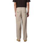 Beige Cotton Casual Pants