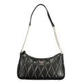Black Polyurethane Women's Shoulder Bag