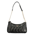 Black Polyurethane Women's Shoulder Bag
