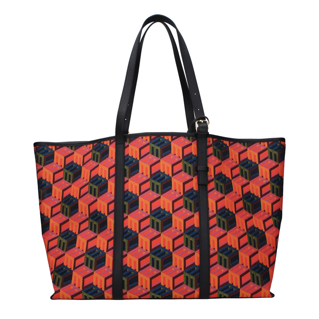 Schultertasche aus mehrfarbigem Stoff