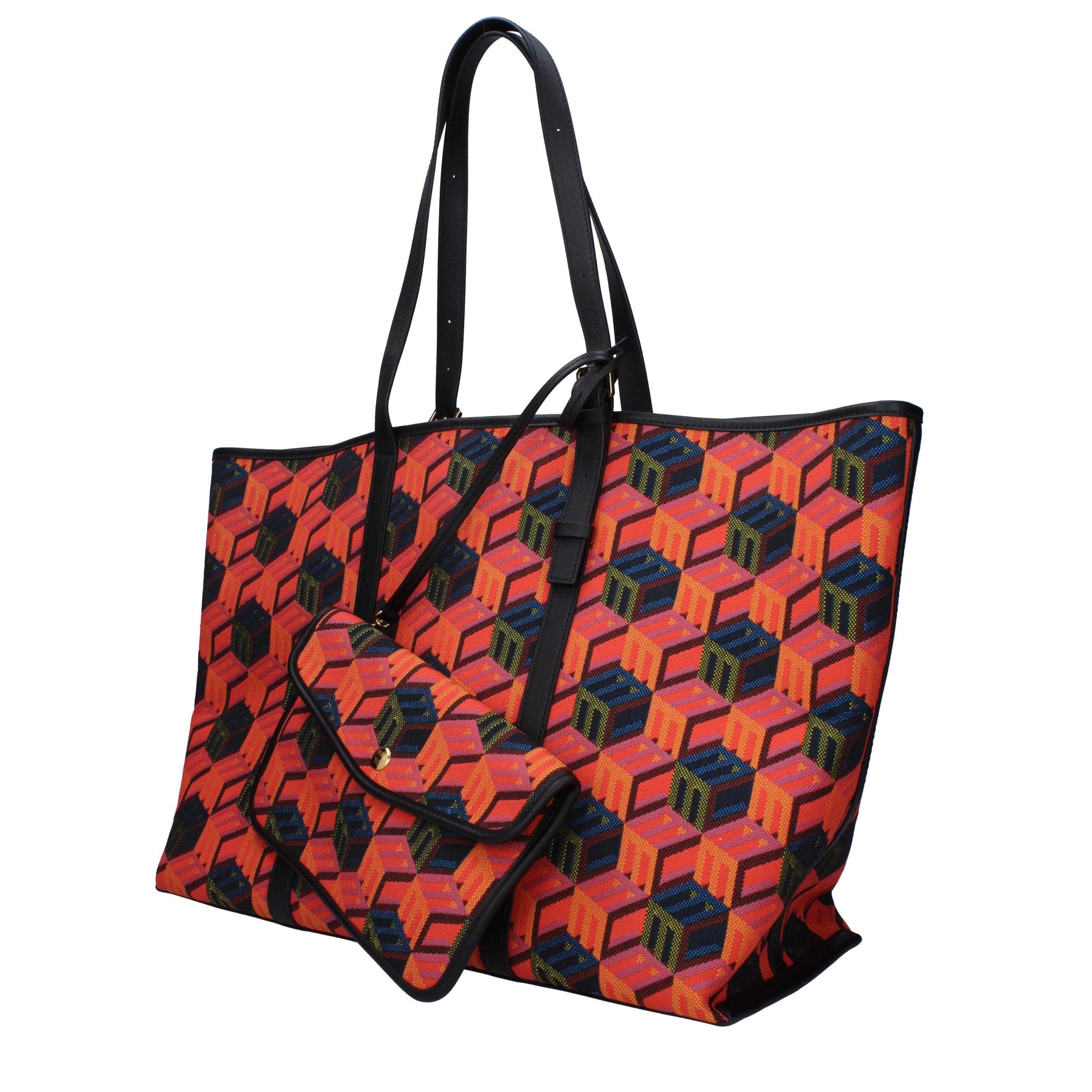 Schultertasche aus mehrfarbigem Stoff