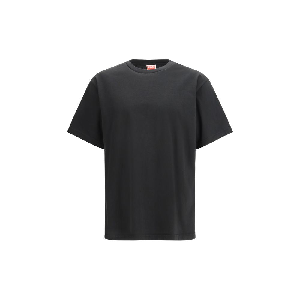 Schwarzes Baumwoll-T-Shirt