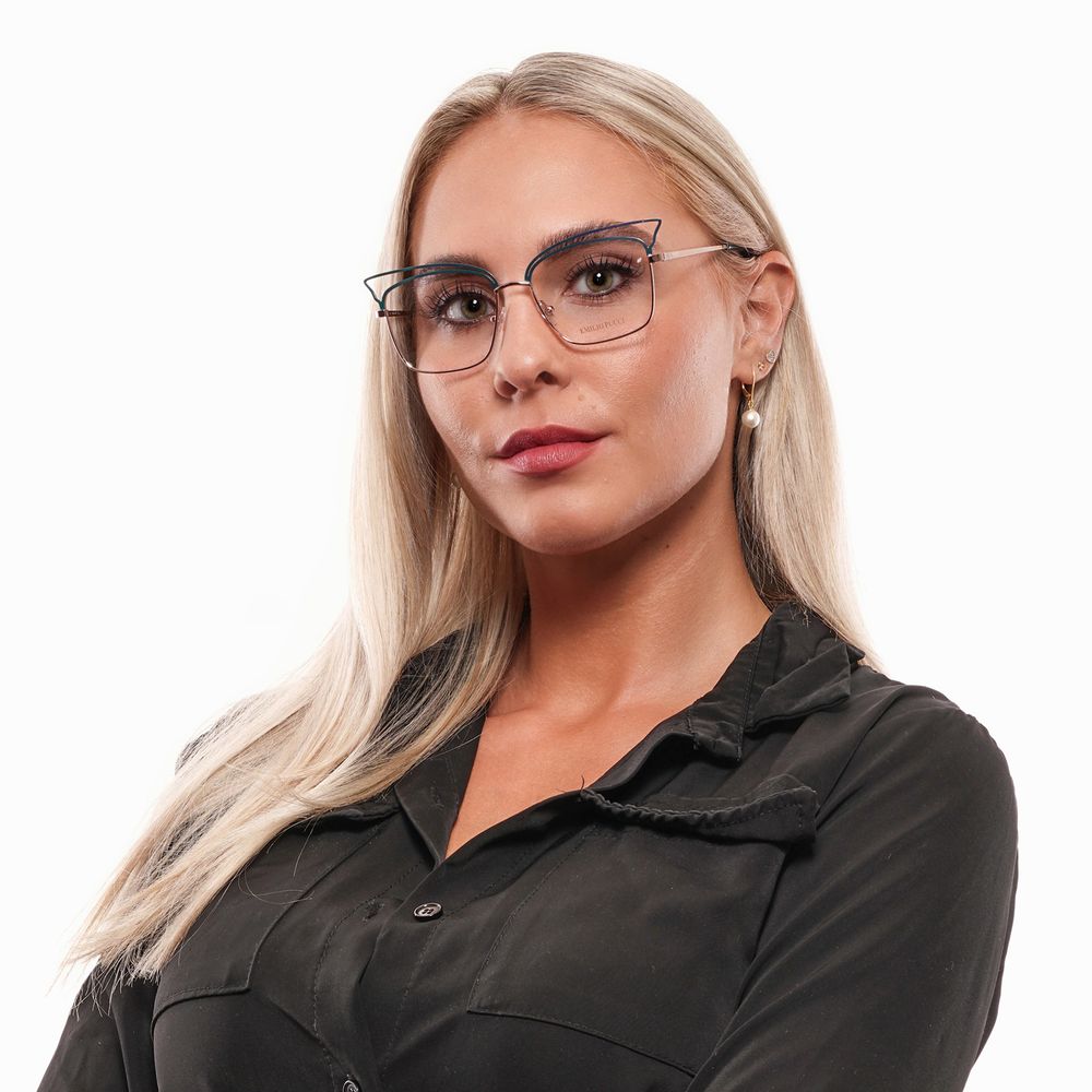 Türkisfarbene Metallbrille (Gestelle)