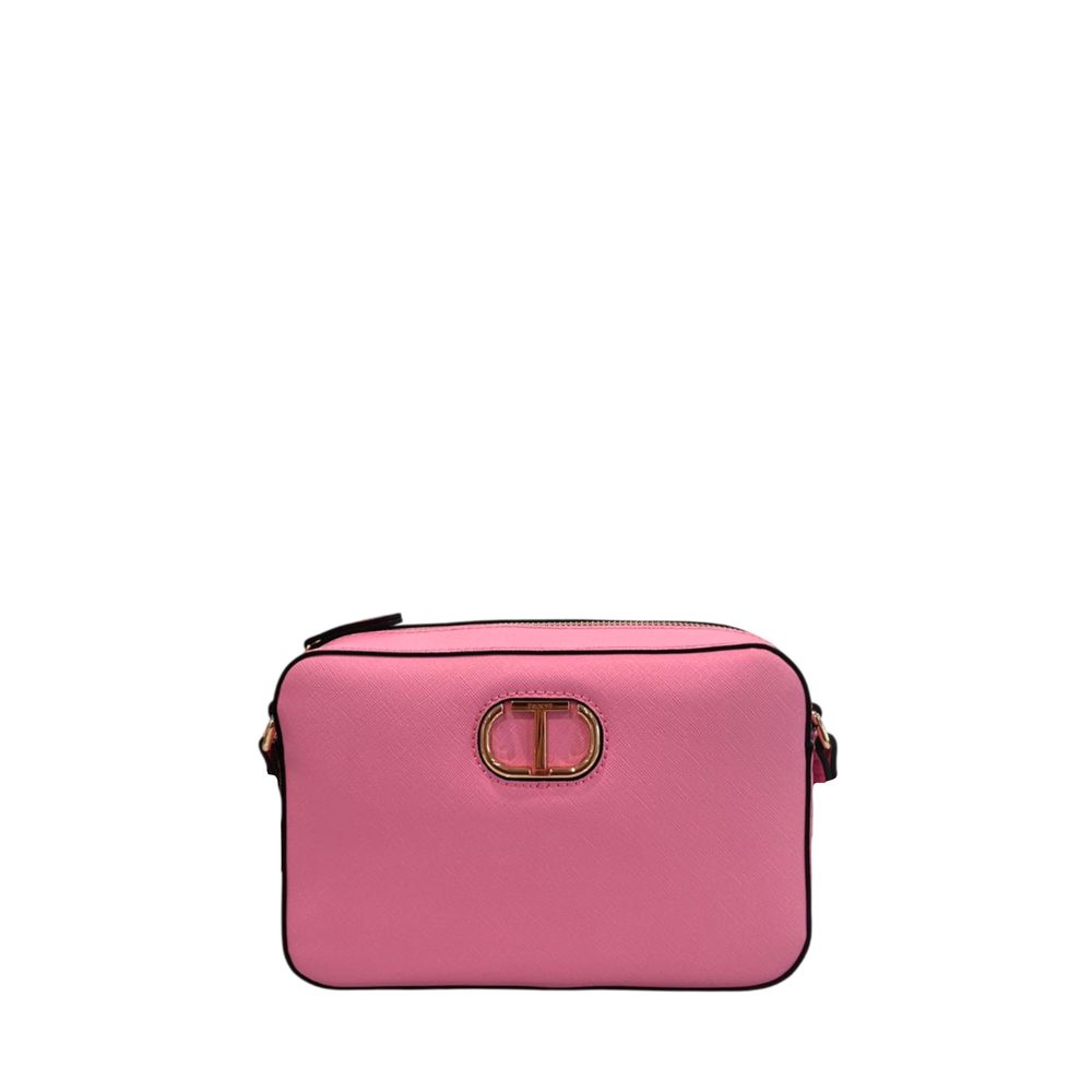 Rosa PU-Umhängetasche für Damen